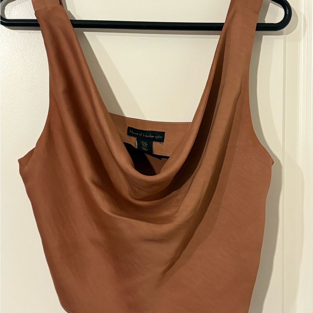 House of Harlow 1960 Brown Cowl Neck Camisole